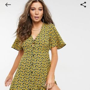 ASOS Design mini tea dress with angel sleeves